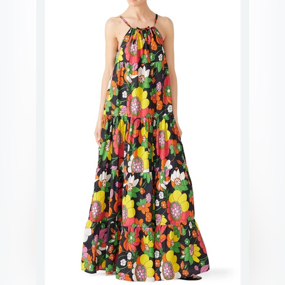 Dodo Bar Or Annabelle Print floral maxi dress S/M - Picture 1 of 9